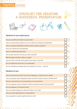 Checklist for creating a successful presentation