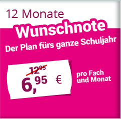 12 Monate Wunschnote 6,95 €