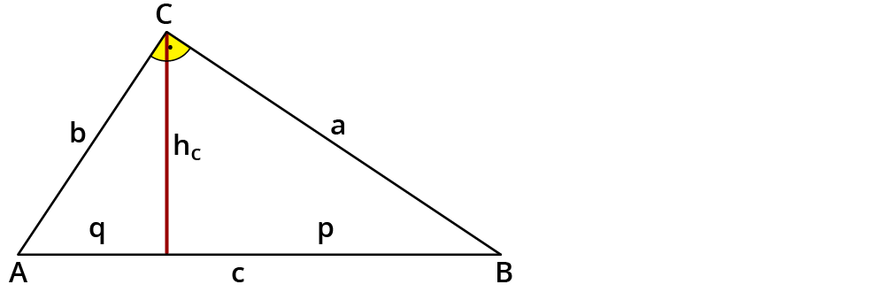 Den Kathetensatz und Höhensatz anwenden