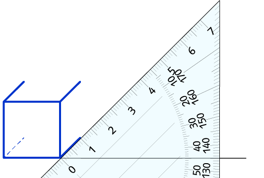 Schrägbilder von Würfel und Quader