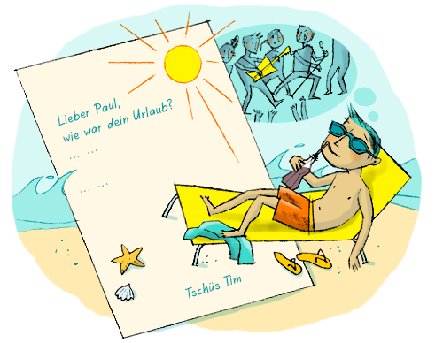 Schreiben urlaub brief thema Beispiele für